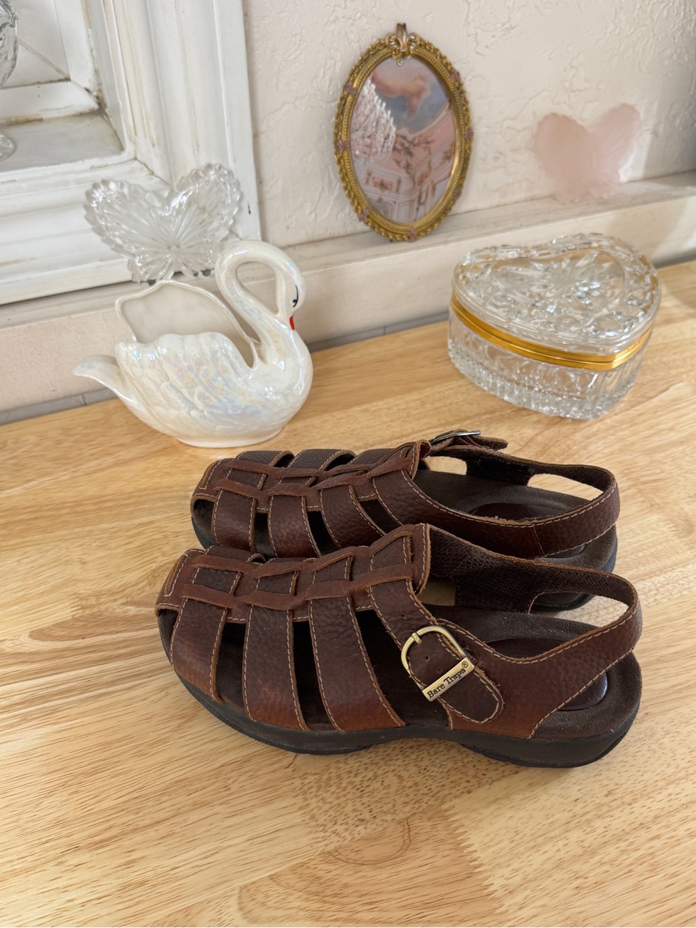 Bare Traps Brown Leather Fisherman Sandals 🤎 Y2K Comfort Core Strappy Size 6.5 - Picture 10 of 16